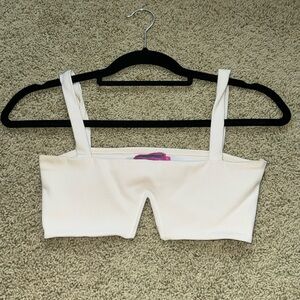 Edikted White Crop Top